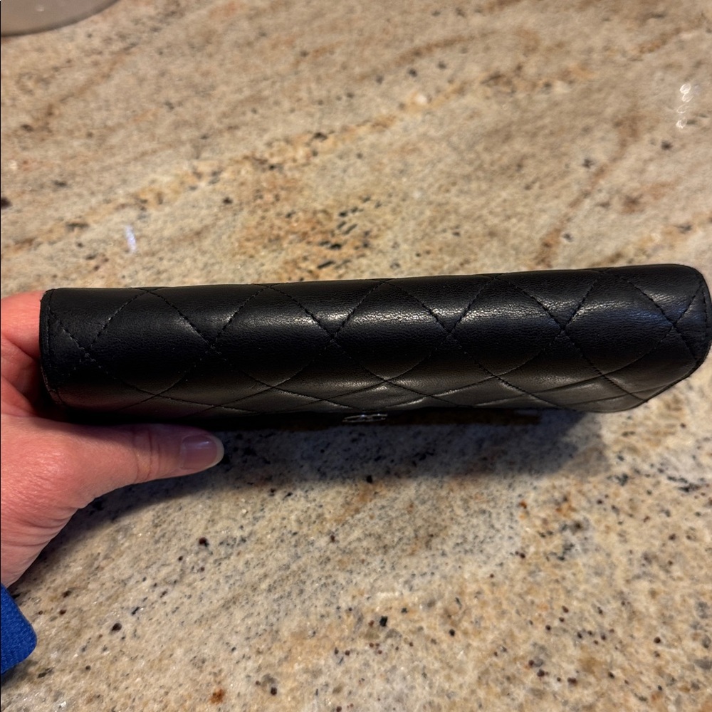 CHANEL Gusset Flap Leather Wallet - Picture 12 of 13